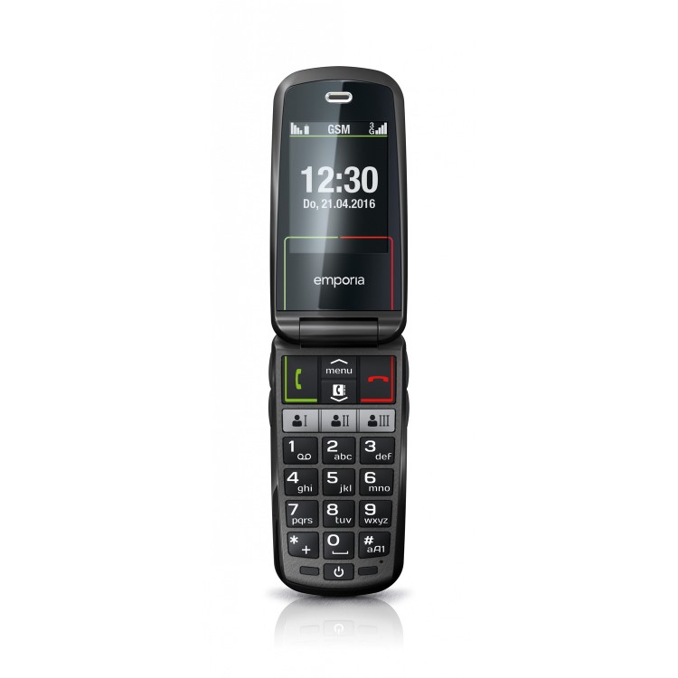 Emporia SELECT 3G Black/Silver 2.4" Easy To Use Clamshell 3G Unlocked & SIM Free