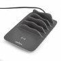 Veho TA-7 Desktop 4 Port USB Charging Hub with Built-In Qi Wireless Charging Mat