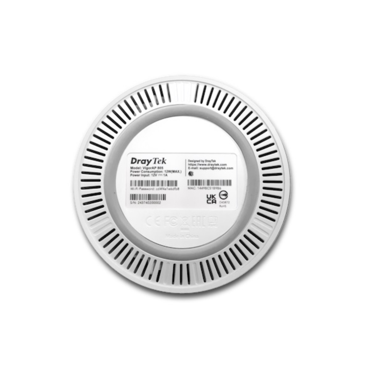 DrayTek VigorAP 805 Wi-Fi 6 Mesh AX3000 Wireless Access Point - Laptops Direct DrayTek VigorAP 805 Wi-Fi 6 Mesh AX3000 Wireless Access Point - Laptops Direct