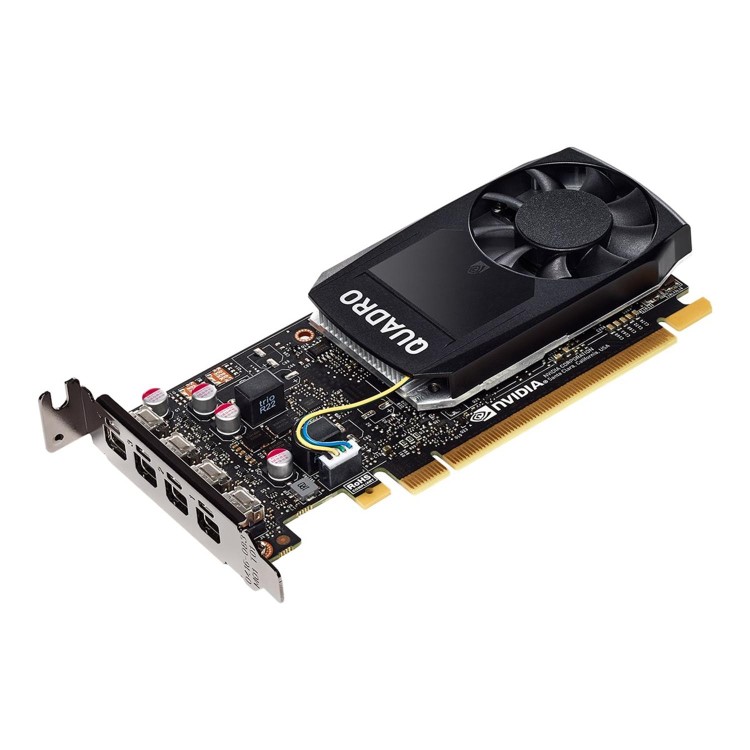 PNY NVIDIA Quadro P1000 - Graphics card - Quadro P1000 - 4 GB GDDR5 - PCIe 3.0 x16 low profile - 4 x Mini DisplayPort - retail