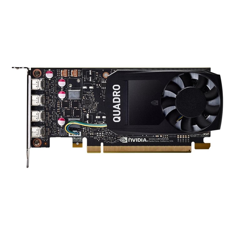 PNY NVIDIA Quadro P1000 - Graphics card - Quadro P1000 - 4 GB GDDR5 - PCIe 3.0 x16 low profile - 4 x Mini DisplayPort - retail