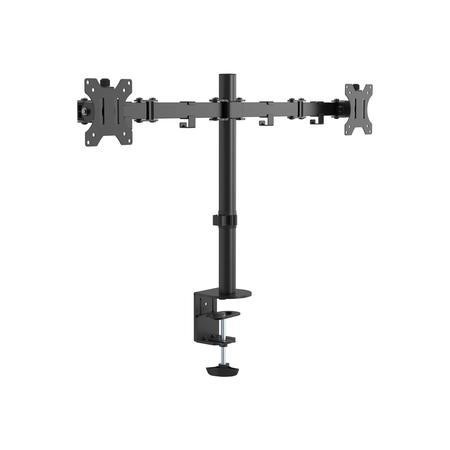 Vision Professional dual Monitor Desk Post Mount - Black - Laptops Direct