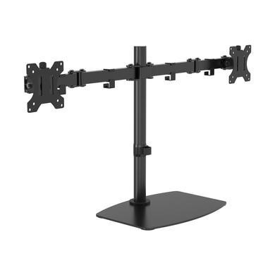 Vision Professional Freestanding Dual Monitor Stands in Black Fits two flat panel displays up to 27"