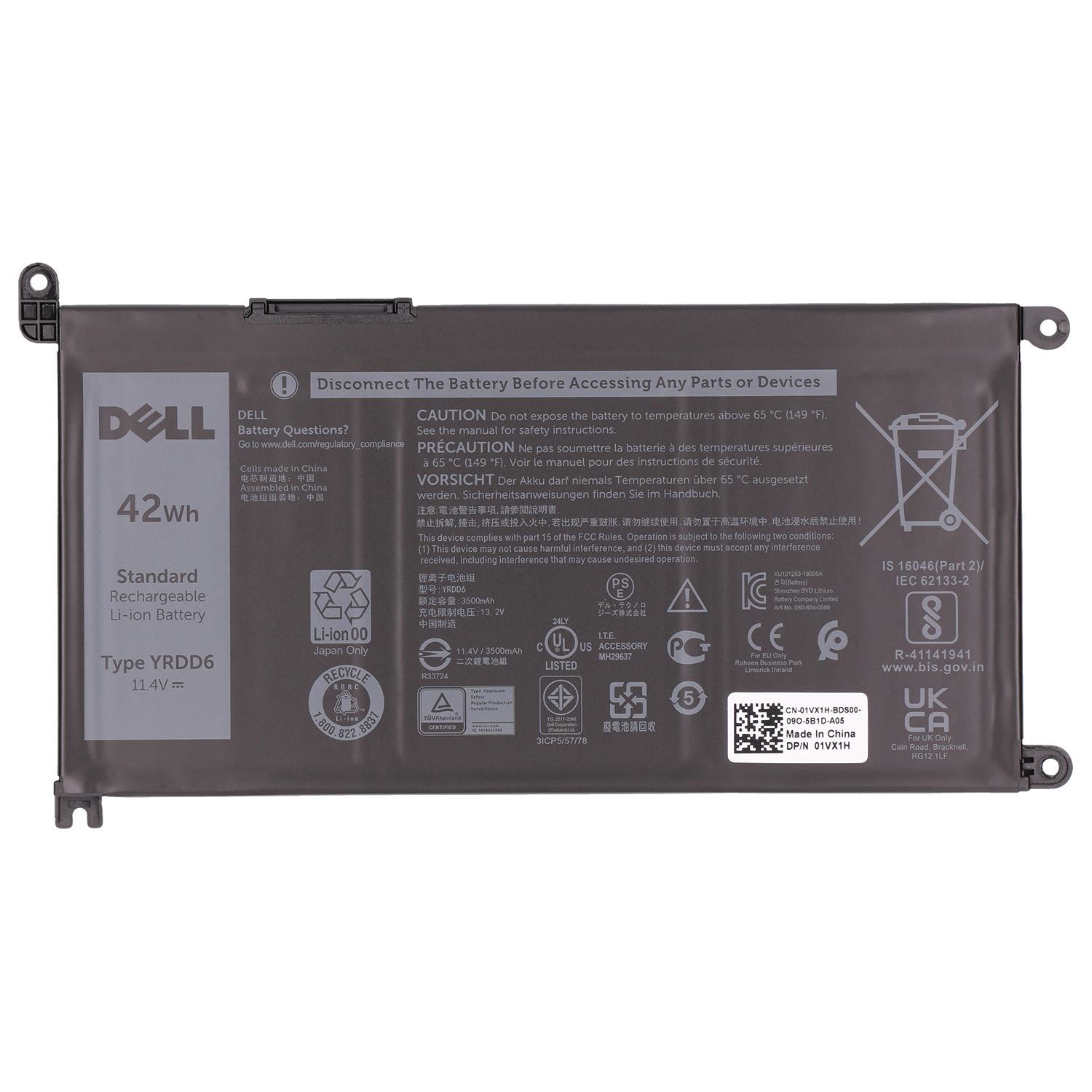 Computer Battery Pack Dell Laptop Battery Pack 11.4V 3500mAh - Laptops Direct