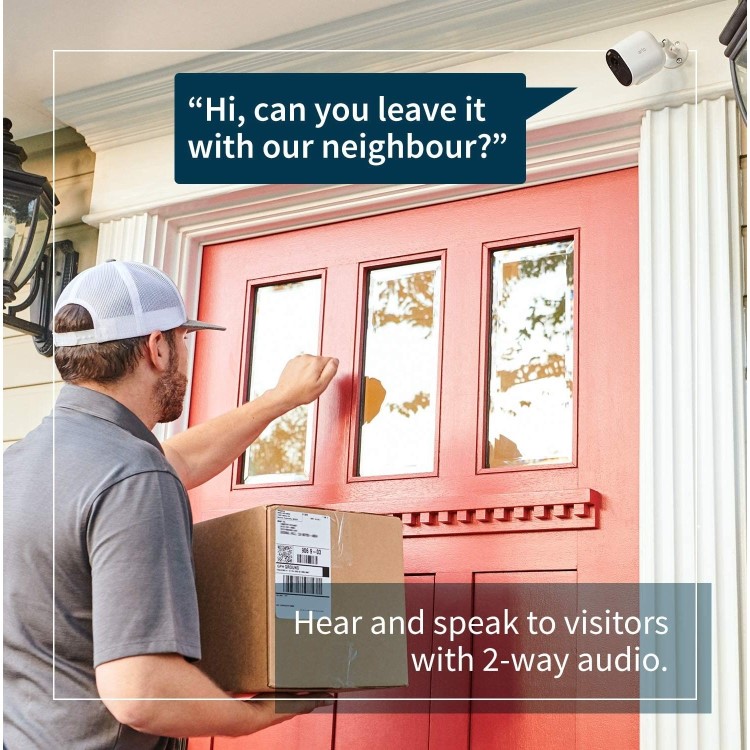 Arlo 1080P HD Essential Camera Motion Sensing IP Wireless Camera - 3 Pack