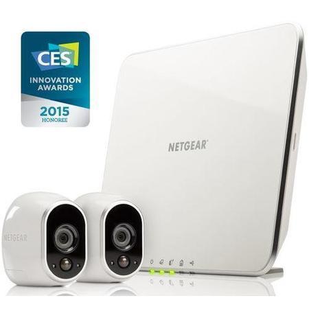Netgear Arlo Smart Home System 2 x HD 720p Cameras Wire-Free Indoor/Outdoor with Night Vision