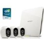 Netgear Arlo Smart Home System 3 x HD 720p Cameras Wire-Free Indoor/Outdoor with Night Vision