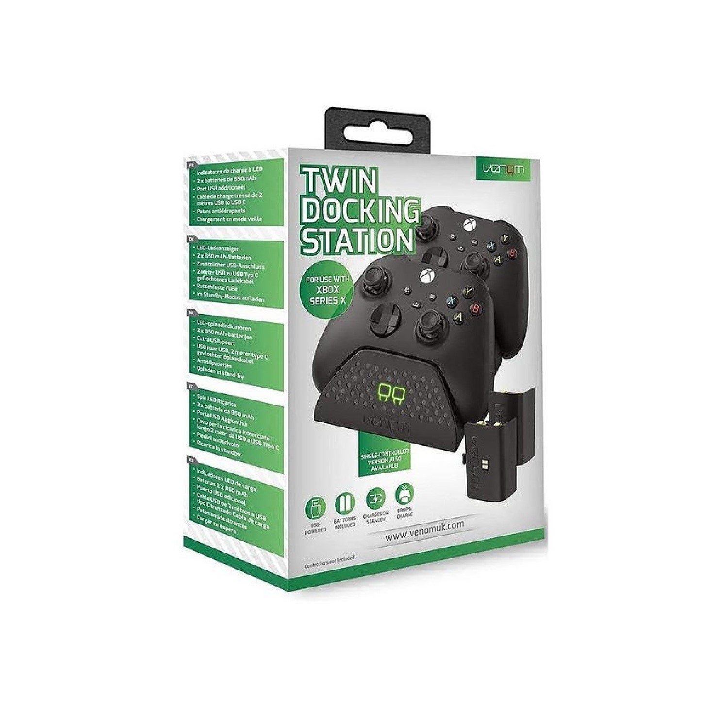 Venom Twin Docking Station for Xbox Gaming Controllers Laptops Direct