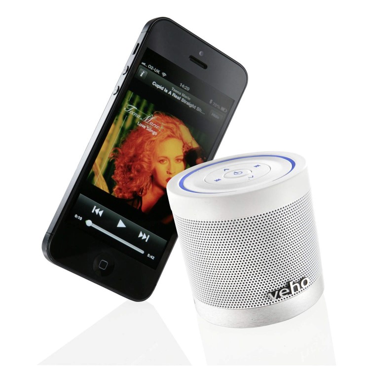 Veho Portable 360 Bluetooth Speaker in White