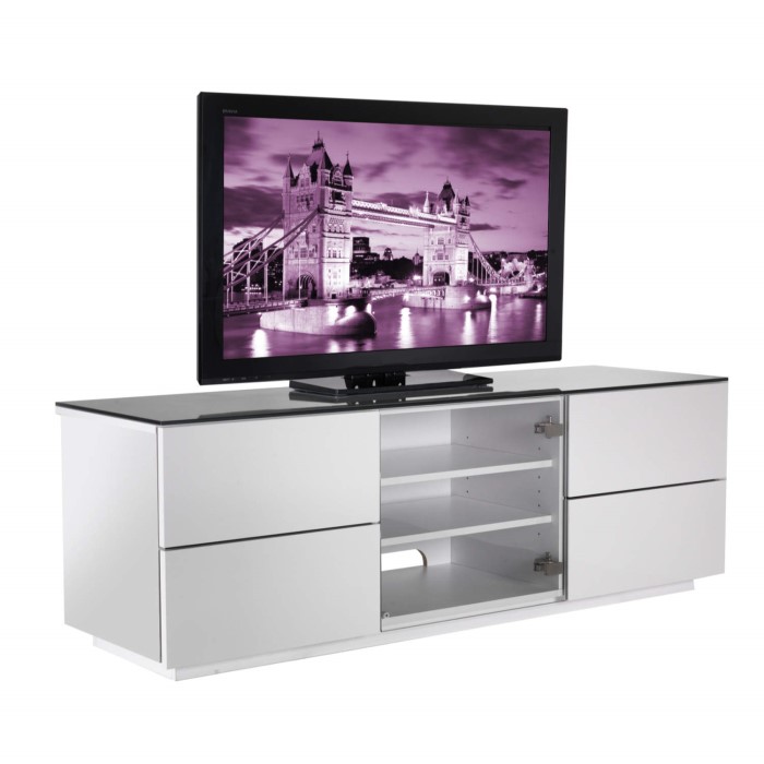 Ukcf London Gloss White Tv Cabinet Up To 60 Inch Fully Assembled