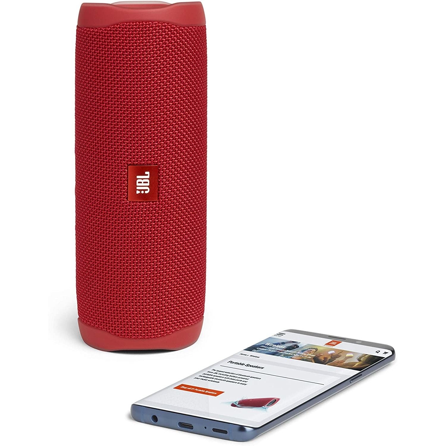 JBL Flip 5 Waterproof Bluetooth Speaker - Red - Laptops Direct