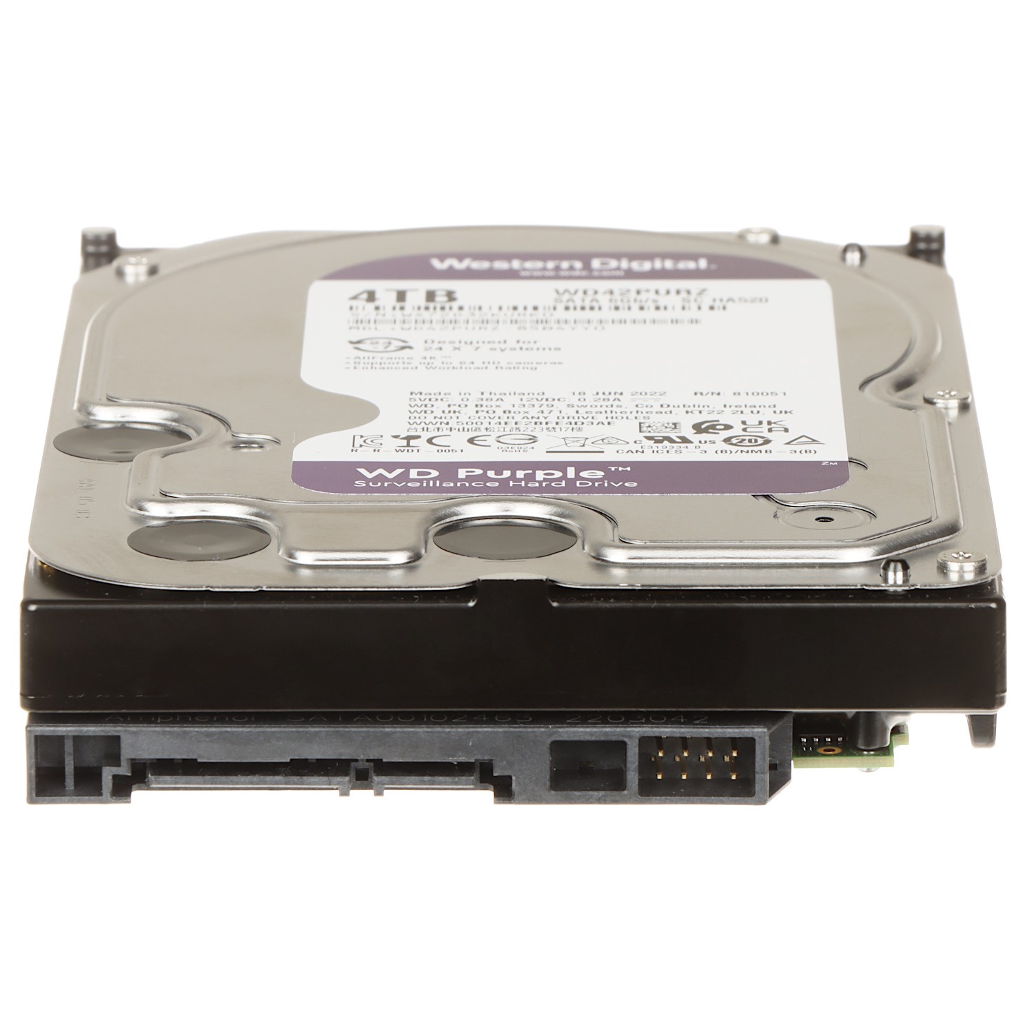 WD Purple 4TB WD40PURZ 3.5インチHDD（メ7/8）