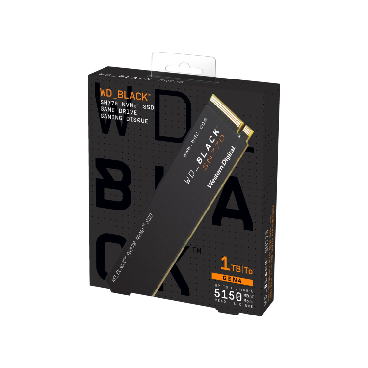 Western Digital Black SN770 1TB M.2 PCI Express 4.0 NVMe Internal SSD