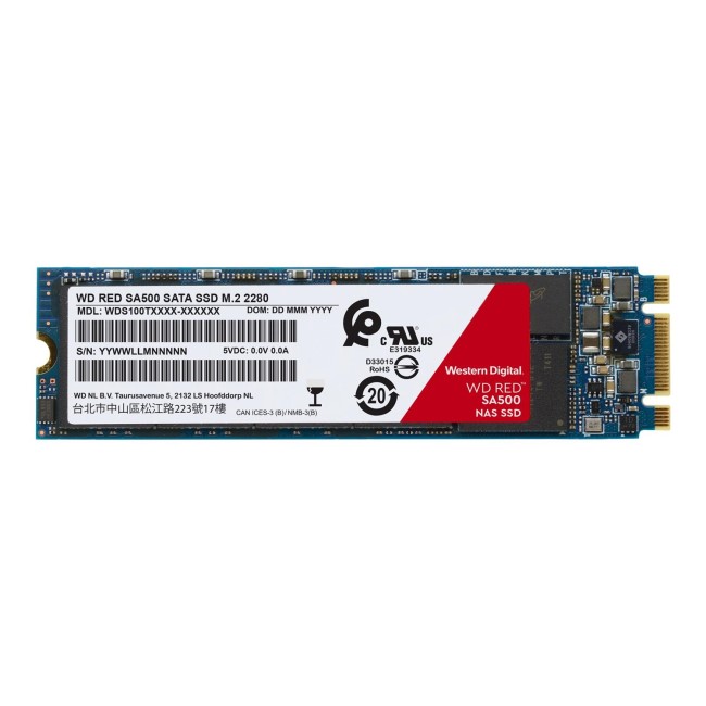 Western Digital Red SA500 NAS 500GB 2.5 Inch M.2 SATA Internal SSD
