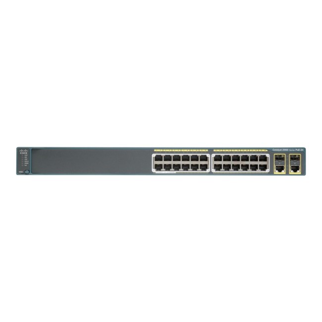 Cisco Catalyst 2960-24PC-S 24 Port Managed Switch - PoE - RM 1U