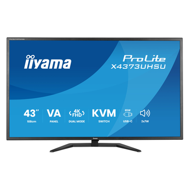 Iiyama ProLite X4373UHSU 43" VA 4K UHD USB-C KVM Monitor