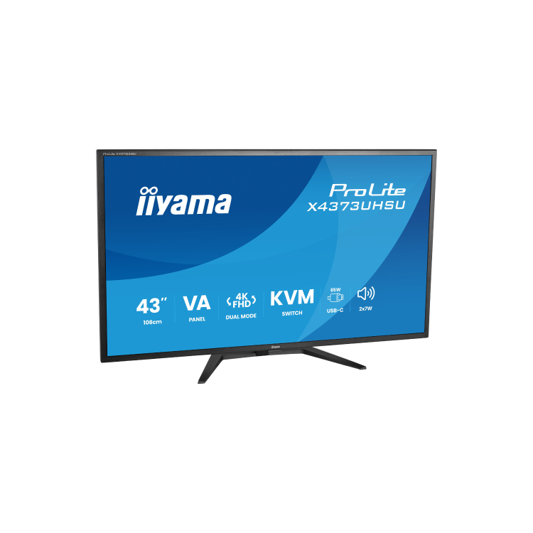 iiyama ProLite X4373UHSU 43" VA 4K UHD USB-C KVM Monitor