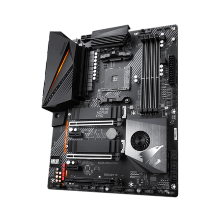 amd x570 aorus motherboard with 12 2 phases ir digital vrm fins array heatsink direct touch heatpipe dual pcie 4 0 m 2 with thermal guards intel