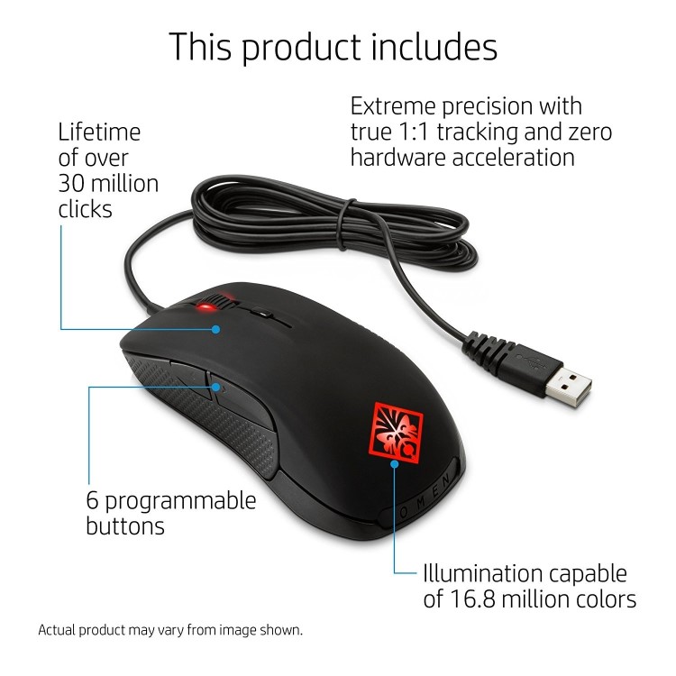 HP OMEN Mouse with SteelSeries Optical Gaming Mouse