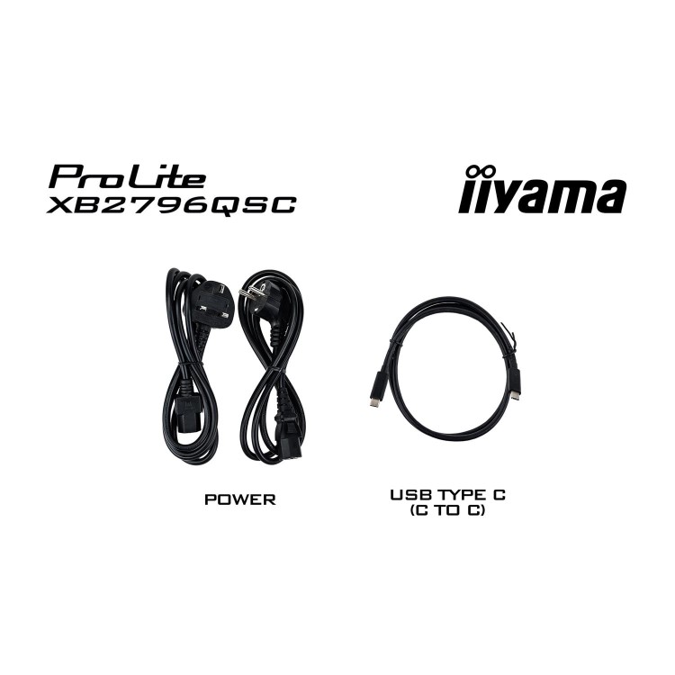 iiyama ProLite XB2796QSC 27" IPS QHD 144Hz USB-C Height-Adjustable Monitor