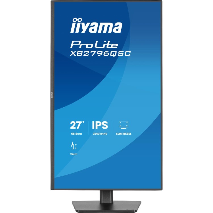iiyama ProLite XB2796QSC 27" IPS QHD 144Hz USB-C Height-Adjustable Monitor