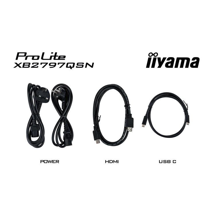 iiyama ProLite XB2797QSN 27" IPS QHD USB-C Height-Adjustable Monitor
