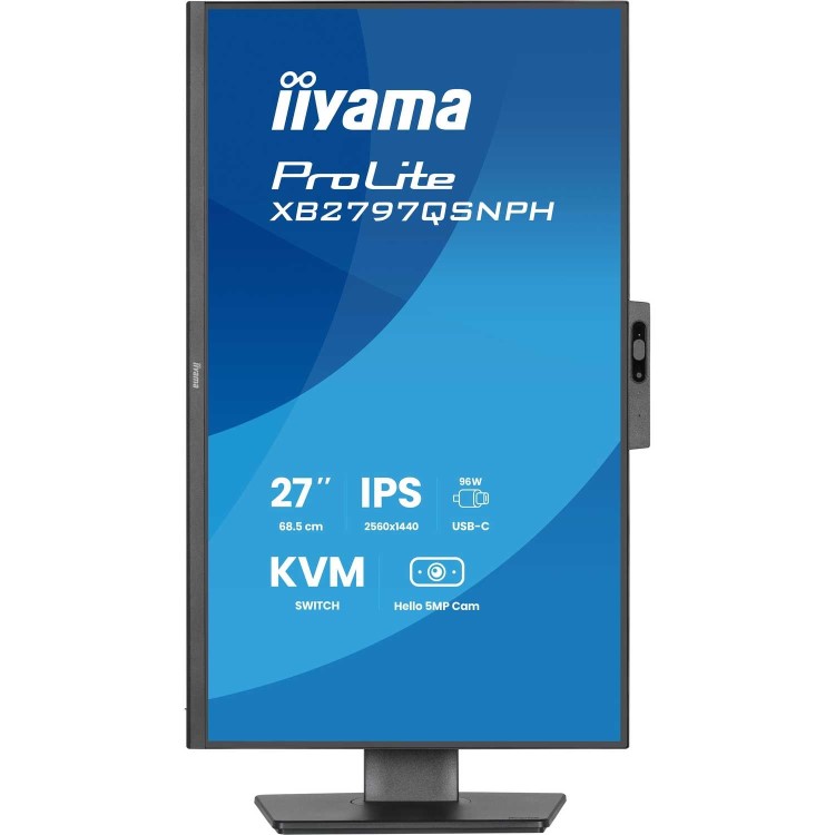 iiyama ProLite XB2797QSNPH 27" IPS QHD USB-C KVM Height-Adjustable Monitor