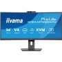 iiyama ProLite XCB3497WQSNPH-B1 34" VA UltraWide Quad HD USB-C KVM Height-Adjustable Curved Monitor