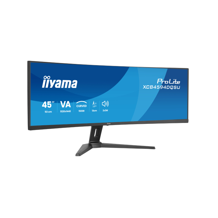 iiyama ProLite XCB4594DQSU 45" VA Dual QHD UltraWide Height-Adjustable Curved Monitor