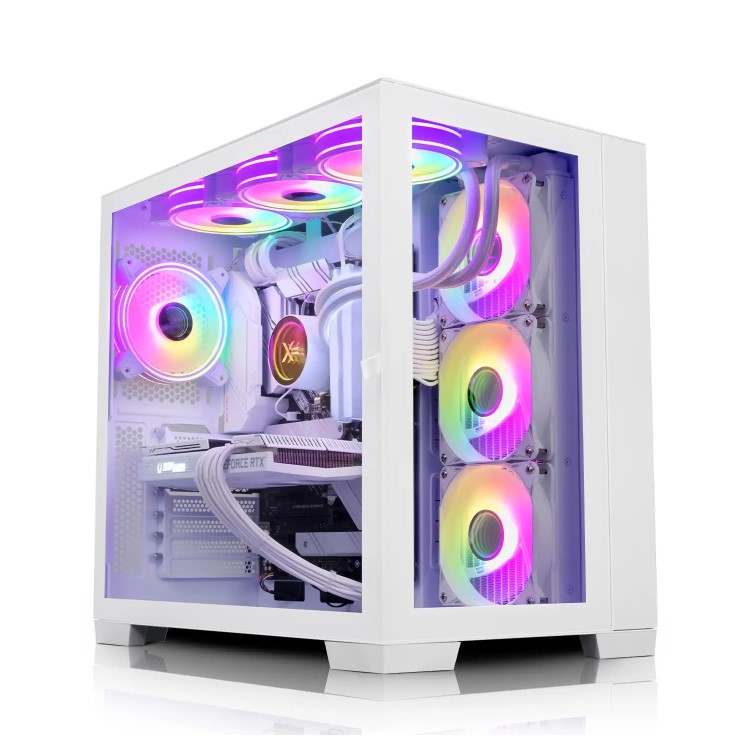 AWD IT X Cube White Intel Core i7-14700KF RTX 4070 Super 64GB 2TB Liquid Cooled Windows 11 Gaming PC