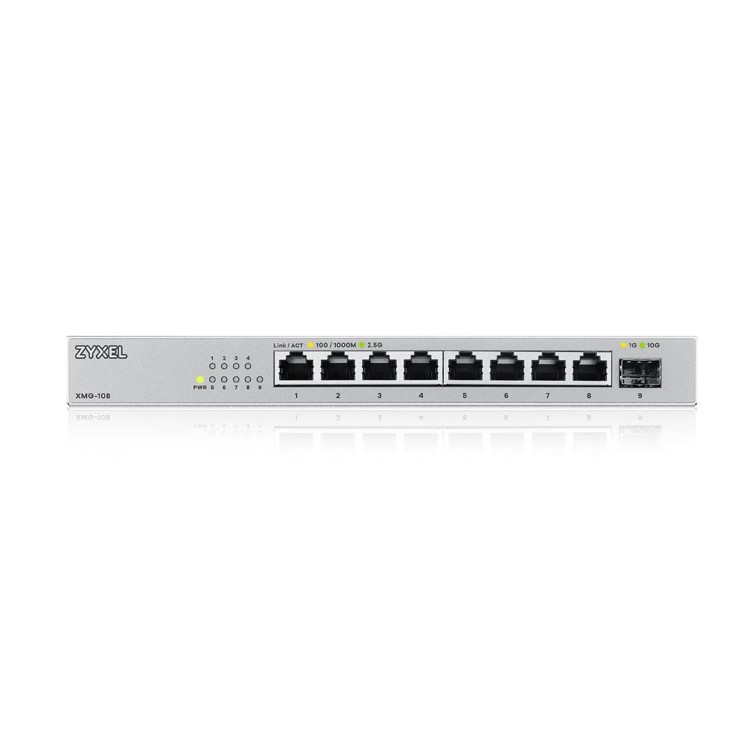 Zyxel XMG-108 8-Port Unmanaged 2.5GbE Access Switch w/ 1 x 10G SFP+ Port