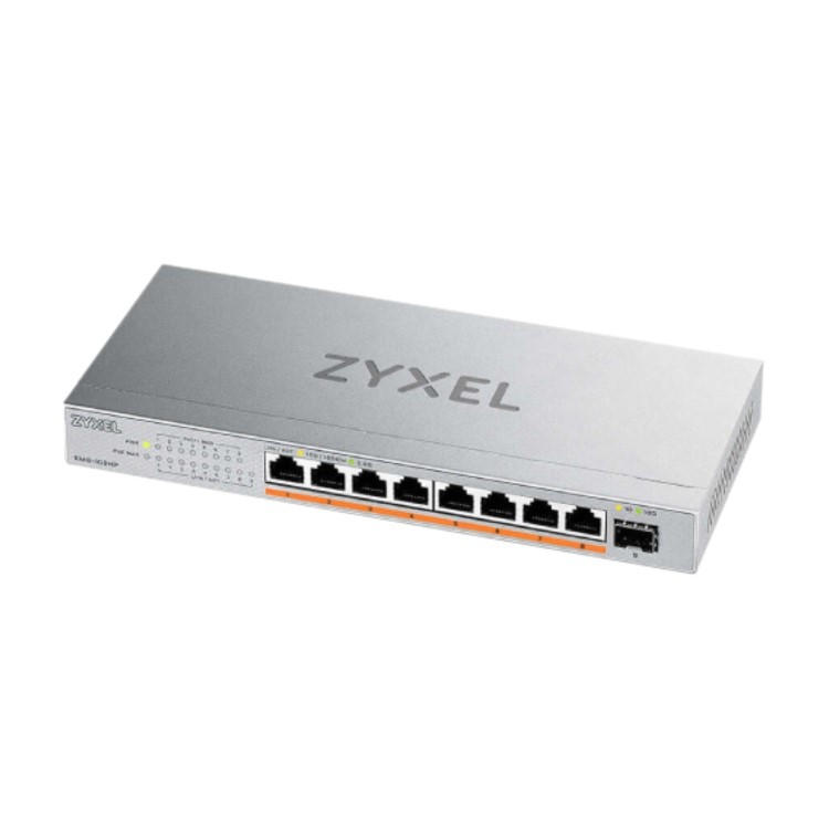 Zyxel 8 ports 100W total PoE++ Desktop MultiGig Unmanaged Switch