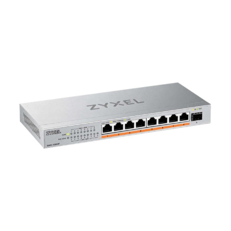 Zyxel 8 ports 100W total PoE++ Desktop MultiGig Unmanaged Switch