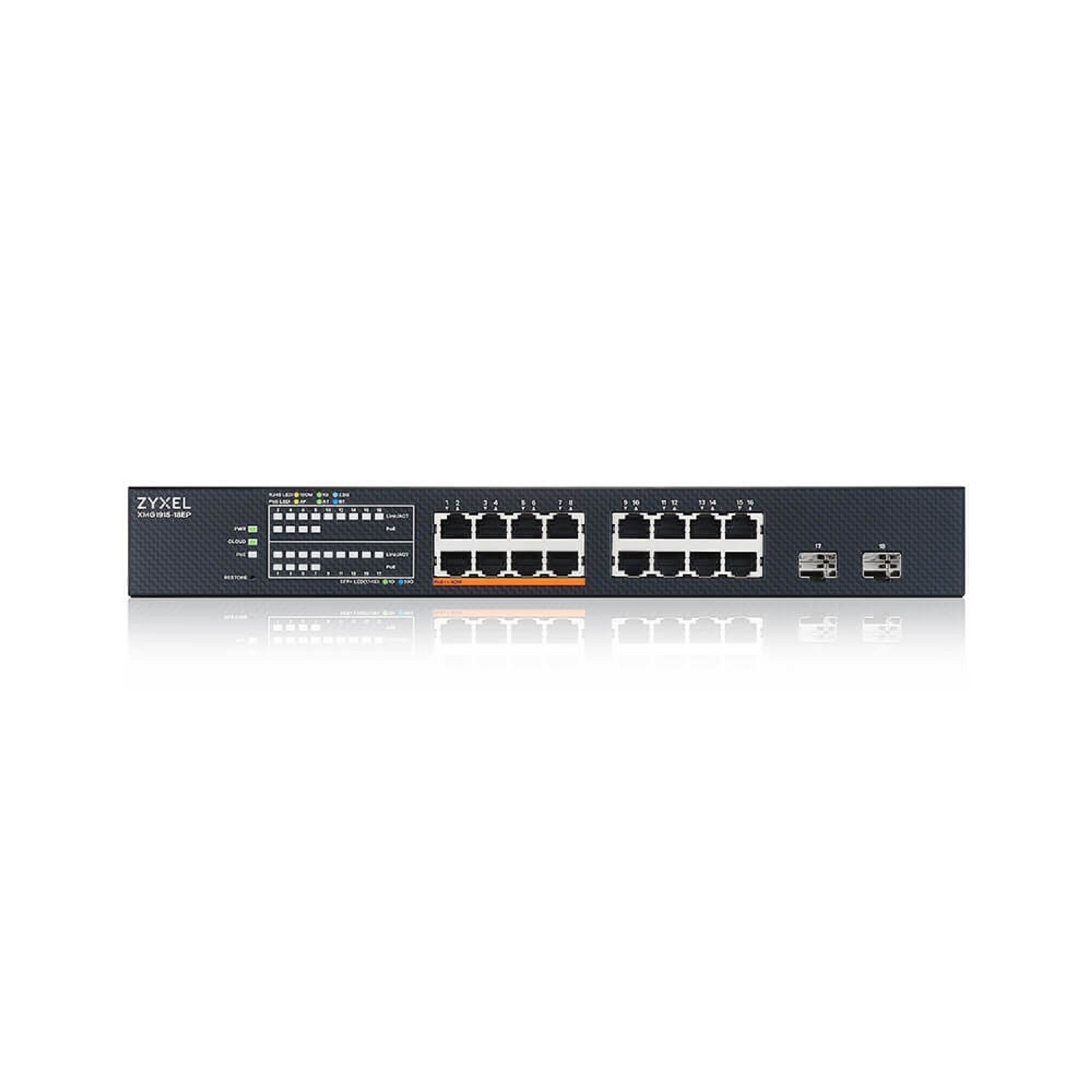 Zyxel Xmg1915-18E Series 16-Port Gigabit Ethernet Poe L2 Rack-Mountable Managed Switch, Laptops Direct - XMG1915-18EP-GB0101F