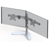 Xtrfy ST2 Monitor Stand for 2 Monitors - 15&quot; to 24&quot; in Silver