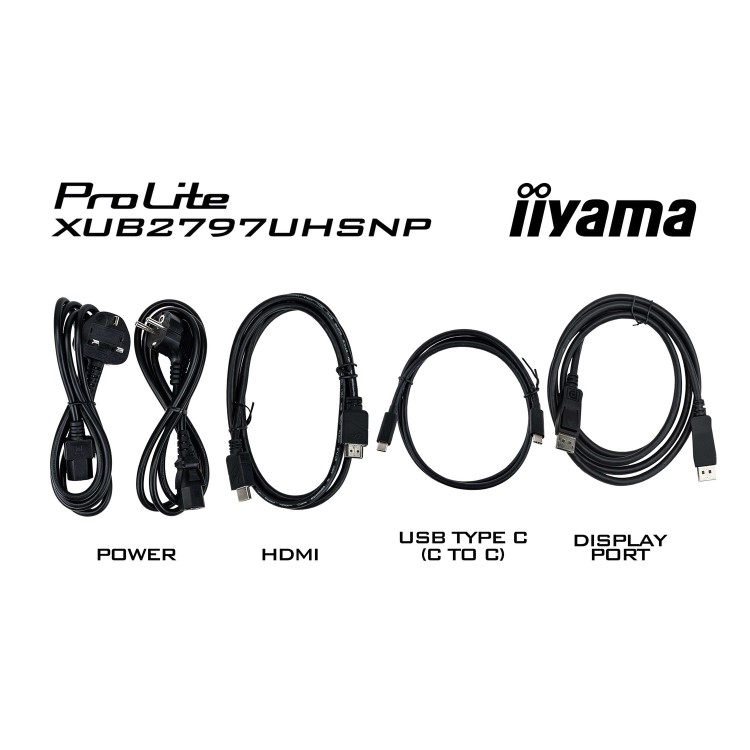 iiyama ProLite XUB2797UHSNP 27" IPS 4K UHD USB-C KVM Height-Adjustable Monitor