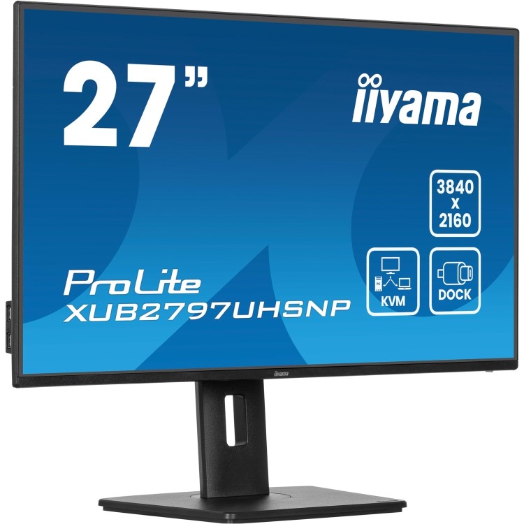 iiyama ProLite XUB2797UHSNP 27" IPS 4K UHD USB-C KVM Height-Adjustable Monitor