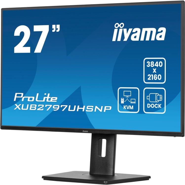iiyama ProLite XUB2797UHSNP 27" IPS 4K UHD USB-C KVM Height-Adjustable Monitor