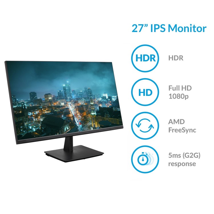 GRADE A2 - eiQ-27MF75I ElectriQ 27" IPS Full HD 75Hz Monitor