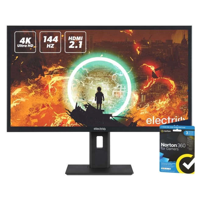 electriQ 28" 4K UHD 144Hz Height adjustable Monitor Laptops Direct