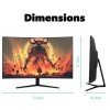 electriq 32&quot; QHD HDR 165Hz FreeSync Curved Gaming Monitor