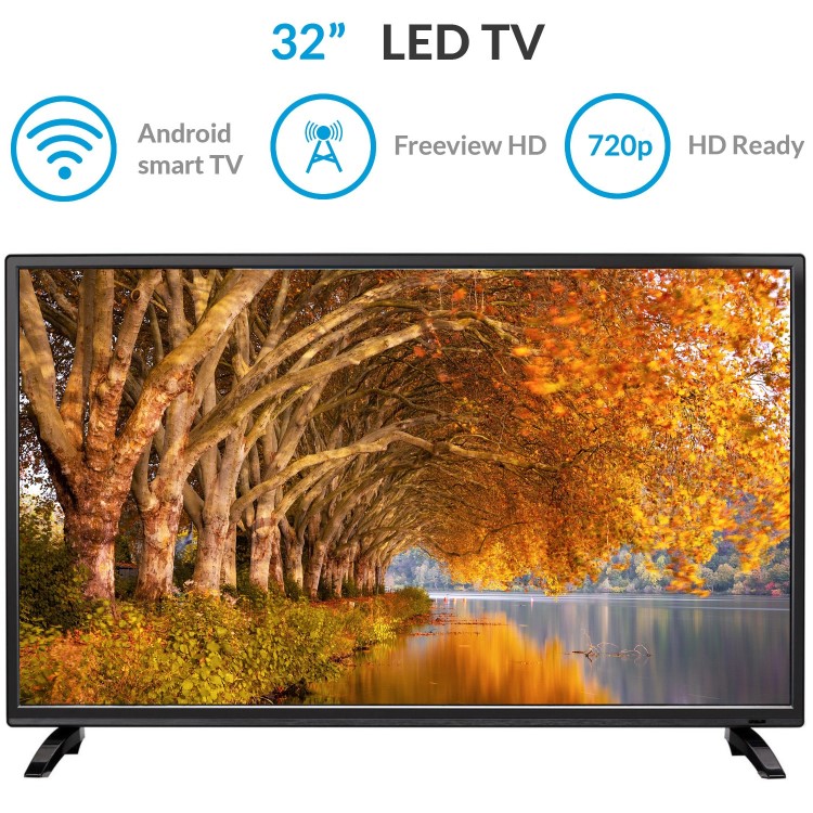 Refurbished electriQ 32" 720p HD Ready LED Freeview HD Android Smart TV