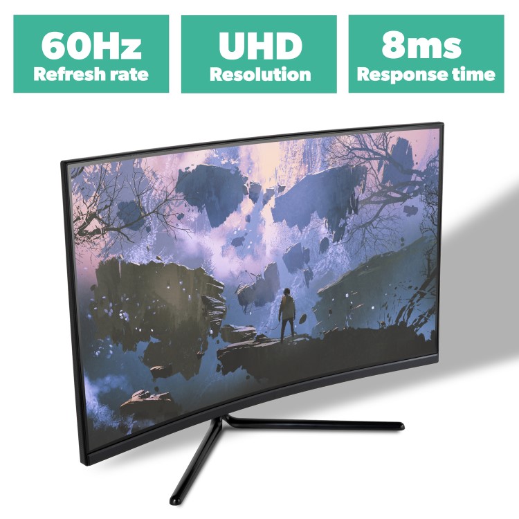electriQ 32" 4K UHD HDR Curved Monitor