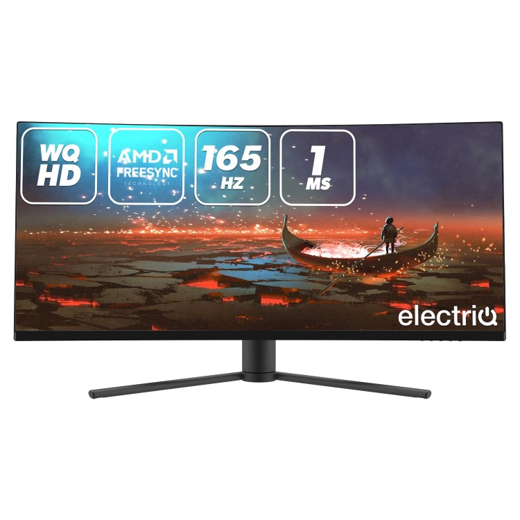 electriQ-34SUWD144FSHQ-V3 34" WQHD QLED 165Hz Curved Gaming Monitor