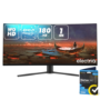 electriQ 34" QLED WQHD 180Hz 1ms UltraWide Curved Gaming Monitor