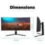 electriQ 34" QLED WQHD 180Hz 1ms UltraWide Curved Gaming Monitor