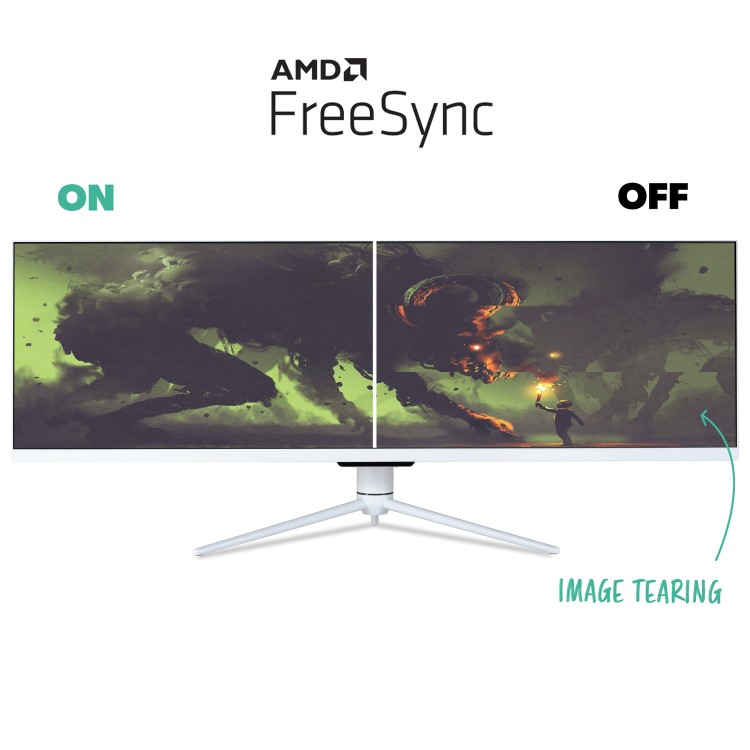 Refurbished electriQ 43" Double FHD 120hz Super UltraWide Monitor without Stand