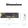 Refurbished electriQ 43" Double FHD 120hz Super UltraWide Monitor without Stand