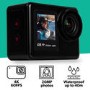 4K 60 FPS Wifi Dual Screen Waterproof Sports Action Camera - Anti Shake Technology and Full Accessory Kit