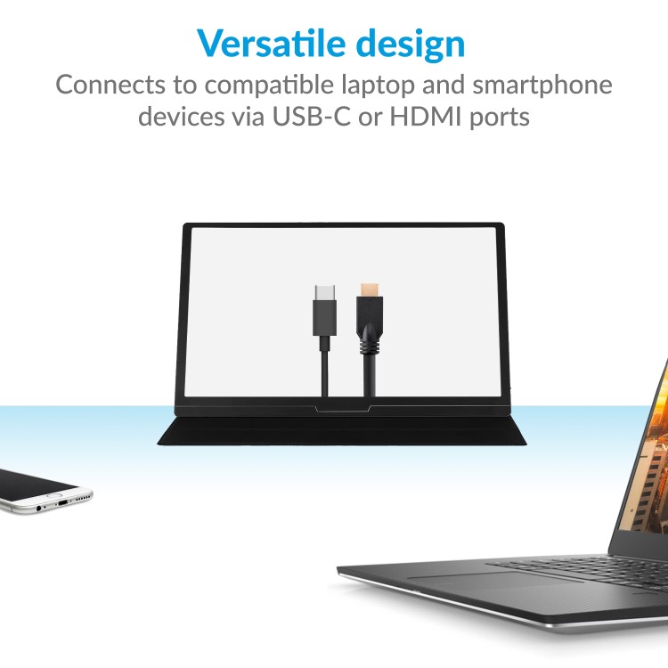 electriQ eiQ-15FHDPM 15.6" IPS Full HD Type C Portable Monitor